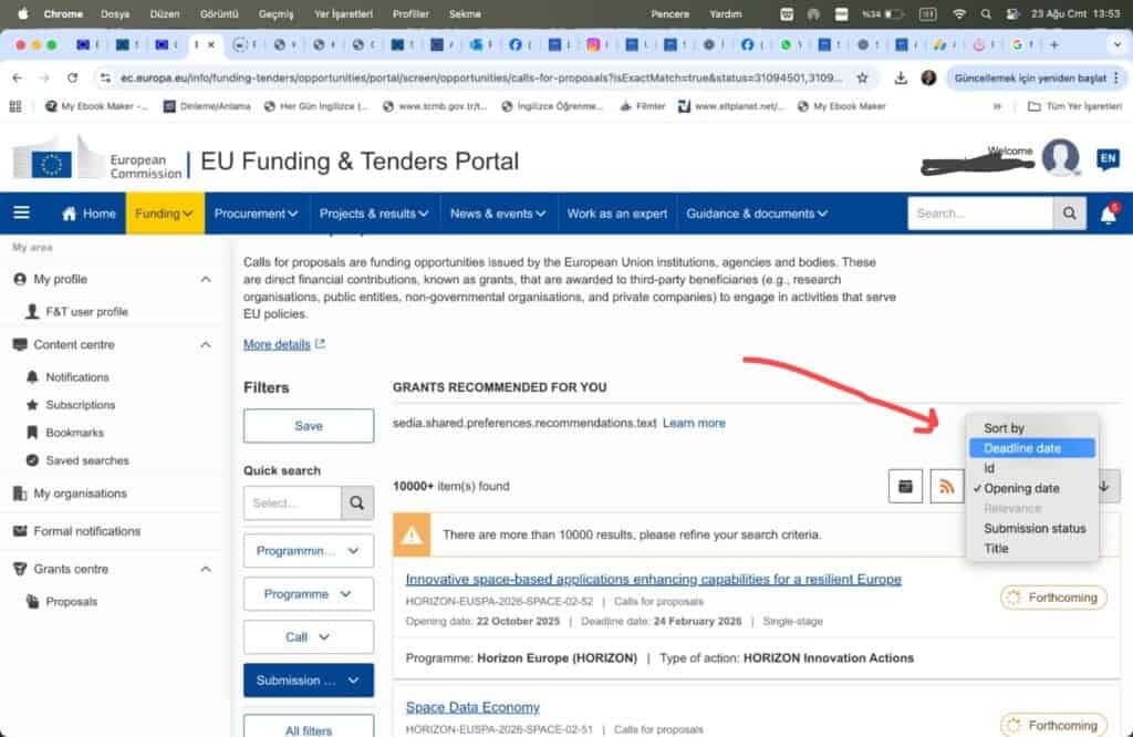 eu funding portal